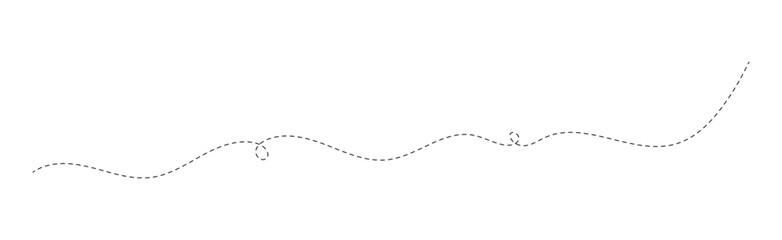 Long dashed hand drawn squiggle, loopy line vector icon isolated on transparent background. EPS 10
