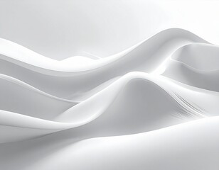Fototapeta premium Abstract Dune Forms: A minimalist study of flowing, organic forms, rendered in shades of grey, evokes the subtle beauty of a windswept desert landscape. 