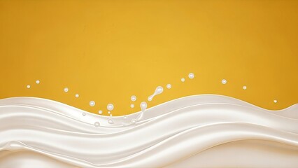 Creamy liquid elegance on golden backdrop a smooth blend of colors and textures