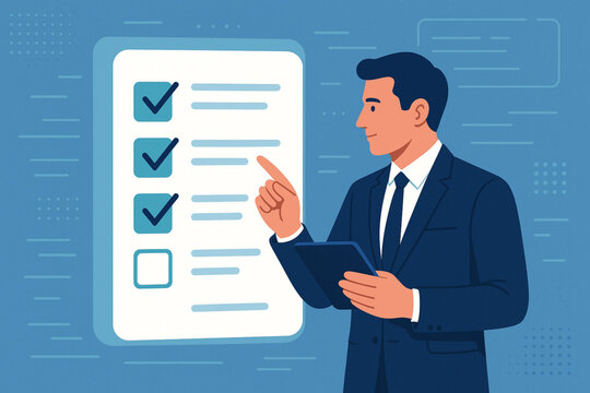A digital document verification process illustrated with red green and blue colors