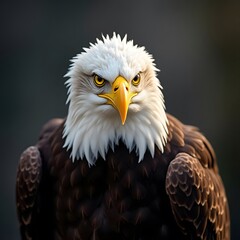 Obraz premium American bald eagle portrait in natural wildlife setting