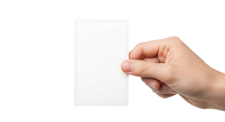 Hand holding blank smartphone