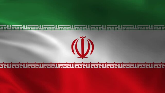 flag of iran waving 4k loop animation 