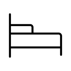 Comfortable Hotel Bed icon collection for hospitality services, accommodation booking, travel apps and room visuals