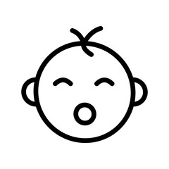 Adorable Baby Face icon set for childcare, parenting apps, infant health, and UI design