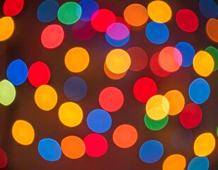 Colorful abstract blur of circles in multiple bright hues