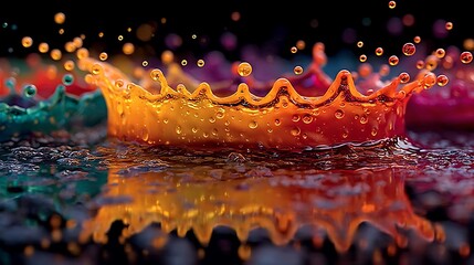 Orange and blue artistic splash high resolution background