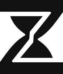 Hourglass Letter Z Logo Icon