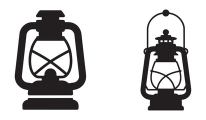 vector illustration of silhouette lantern icon set. vetor illustration EPS 10