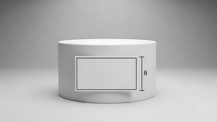 White cylinder with label space