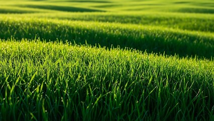 Obraz premium Lush Green Grass Field