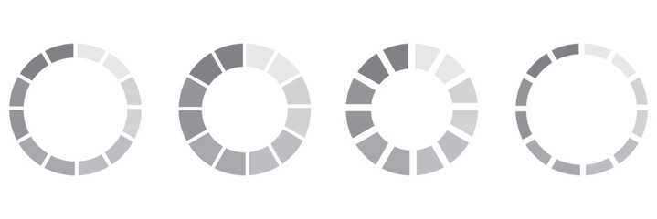Loading symbol load bar icon set