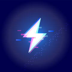 EV Electric Vehicle Glitch Technology Background