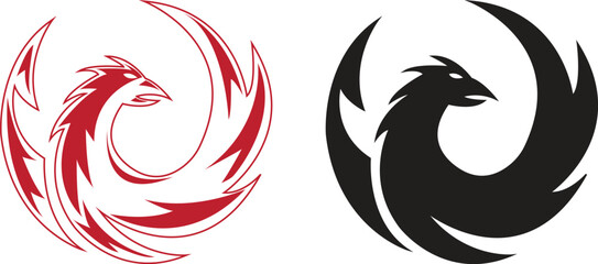 Phoenix Emblem Vector Icon