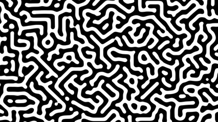 Fototapeta premium Abstract Organic Pattern in Black and White, Tuberous or Cellular Texture Background