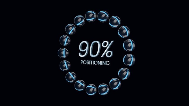 3D Glass Percentage Progress Ring