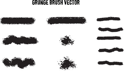 Grunge brush vector silhouette 