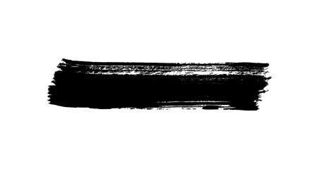 black ink brush strokes and lines hand-drawn grunge textures for graphic design isolat