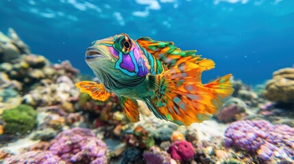 Colorful fish in coral reef