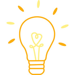 Cute Lamp Heart Illustration