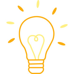 Cute Lamp Heart Illustration