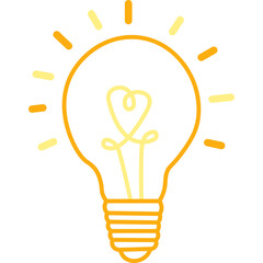 Cute Lamp Heart Illustration