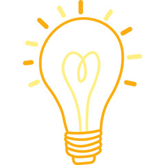 Cute Lamp Heart Illustration