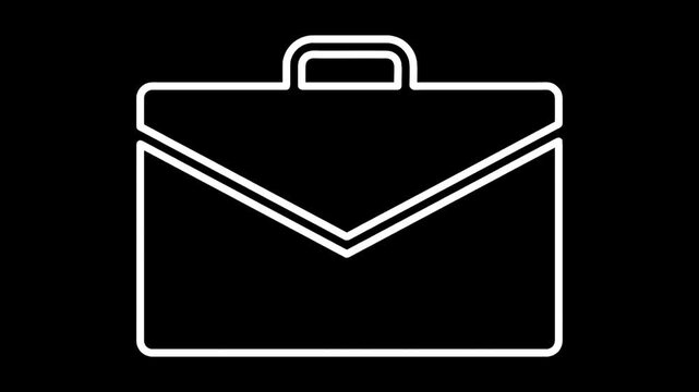 Modern briefcase icon for business and professional use animation design