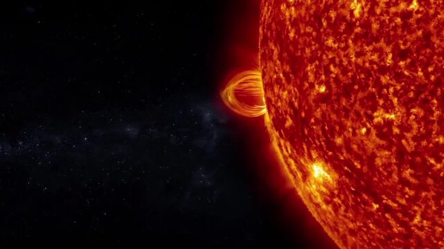 Twisting outburst on the surface of the sun.