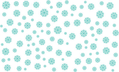 Elegant Turquoise Snowflake Holiday Seamless Pattern