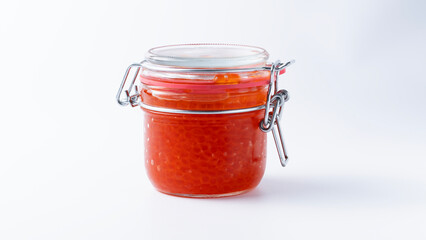 Fresh red sturgeon caviar from Russia