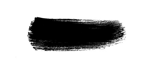 black ink brush strokes and lines hand-drawn grunge textures for graphic design isolat