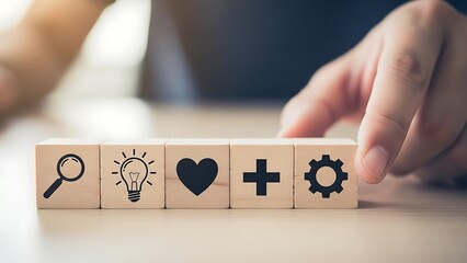 Conceptual image representing problem solving innovation and strategic decision making processes