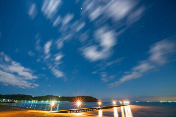 原岡桟橋(岡本桟橋)の夜景