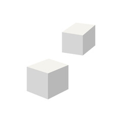 Sugar cubes stack. Refined sugar. Ice cubes. Cartoon vector illustration. Flat deign