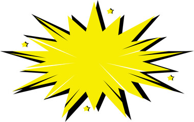 Comic Explosion Graphic Element, Comic Explosion, Comic Explosion Effect, Retro Comic Starburst Effects, Dynamic Pop Art Explosion Shape © Nabata Art