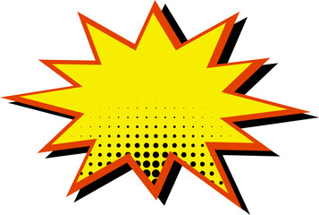 Comic Explosion Graphic Element, Comic Explosion, Comic Explosion Effect, Retro Comic Starburst Effects, Dynamic Pop Art Explosion Shape © Nabata Art