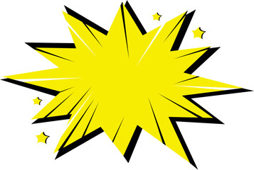 Comic Explosion Graphic Element, Comic Explosion, Comic Explosion Effect, Retro Comic Starburst Effects, Dynamic Pop Art Explosion Shape © Nabata Art