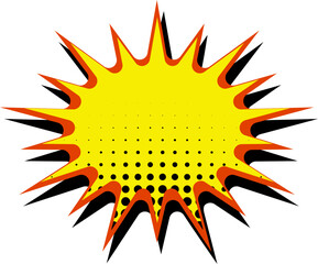 Comic Explosion Graphic Element, Comic Explosion, Comic Explosion Effect, Retro Comic Starburst Effects, Dynamic Pop Art Explosion Shape