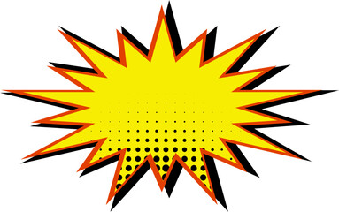 Comic Explosion Graphic Element, Comic Explosion, Comic Explosion Effect, Retro Comic Starburst Effects, Dynamic Pop Art Explosion Shape