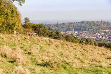 Dorking from the chalk landscape of the Surrey Hills and North Downs countryside that surround the market town © Harry Green