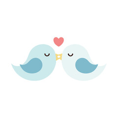 Romantic love-themed vector elements, hearts, arrows, ribbons, minimal flat style