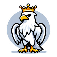 Regal Crowned Eagle Mascot Character