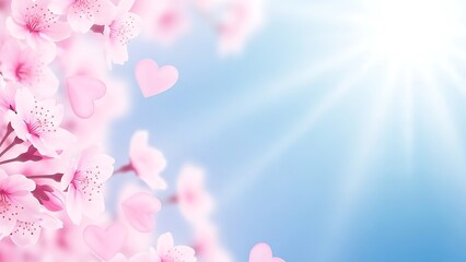 Soft focus cherry blossoms with pastel hues and dreamy background