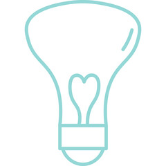 Cute Lamp Heart Illustration