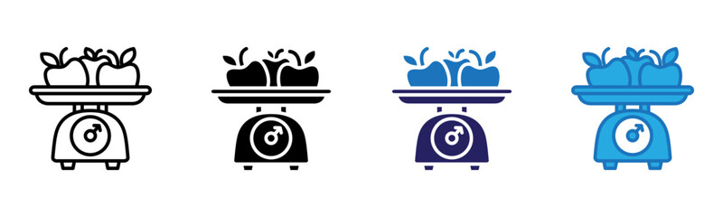 Scale Icon Multi Style Vector Illustration