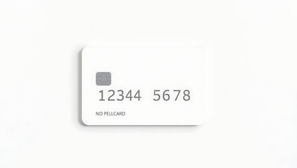 Generative AI Minimalist Concept of a Contactless Payment Card with PIN and No Card Illustration