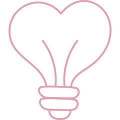 Cute Lamp Heart Illustration