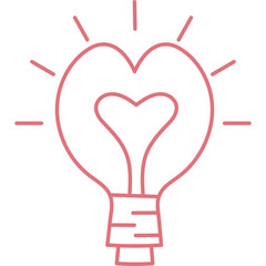 Cute Lamp Heart Illustration