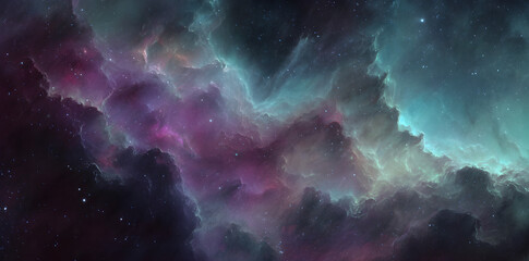 Fototapeta premium colorful nebula in space